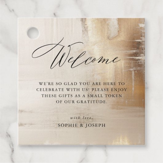 ゴールデン抽象芸術 |の結婚ようこそ抱き枕 フェイバータグ (正面)