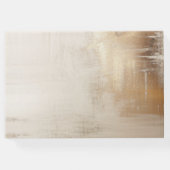 ゴールデン抽象芸術 |エレガントな結婚式 ゲストブック (裏面)