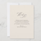ゴールデン抽象芸術 |エレガントな結婚式 サンキューカード (裏面)
