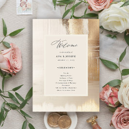 ゴールデン抽象芸術 |エレガントな結婚式 プログラム