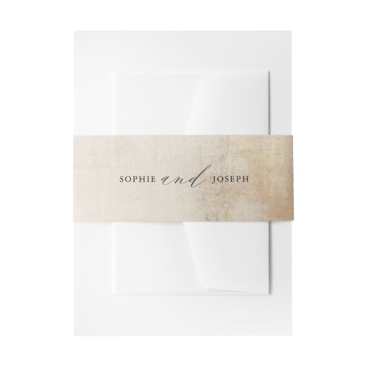 ゴールデン抽象芸術 |エレガントな結婚式 招待状ベリーバンド (正面例)