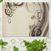 ゴールデン抽象芸術 キッチンタオル (折り畳み)