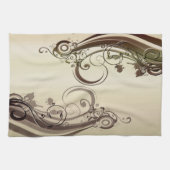 ゴールデン抽象芸術 キッチンタオル (横)