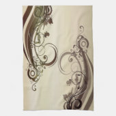 ゴールデン抽象芸術 キッチンタオル (縦)