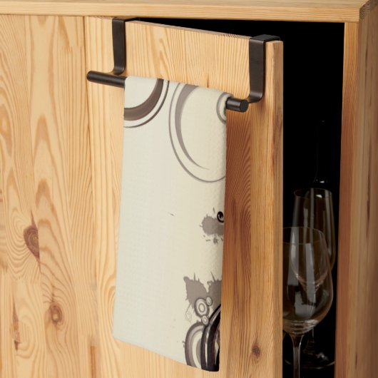 ゴールデン抽象芸術 キッチンタオル (三つ折り)