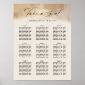 ゴールデン抽象芸術 |モダンの結婚座席表 ポスター (正面)