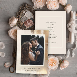 ゴールデン抽象芸術 |写エレガント真結婚の 招待状