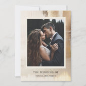 ゴールデン抽象芸術 |写エレガント真結婚の 招待状 (正面)