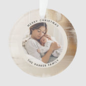 ゴールデン抽象芸術 |家族で撮影した2枚 オーナメント (正面)