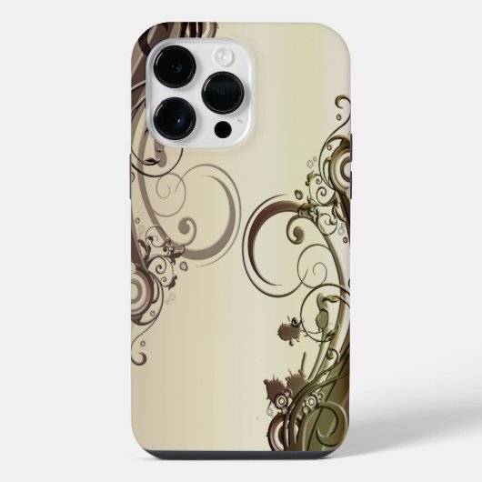 ゴールデン抽象芸術 iPhoneケース (裏面)