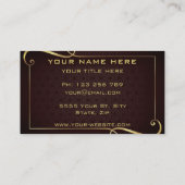 ゴールデン文字金ゴールドプロフェッショナル名刺 名刺 (裏面)