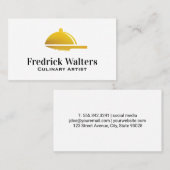 ゴールデン料理配膳盆ナイフロゴ 名刺 (正面/裏面)