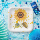 ゴールデン日が差すこと ペーパープレート (パーティー)