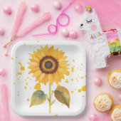 ゴールデン日が差すこと ペーパープレート (パーティー)