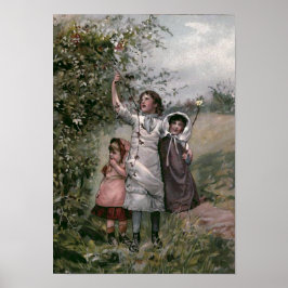 "ゴールデン日"ヴィンテージブックイラストレーション ポスター