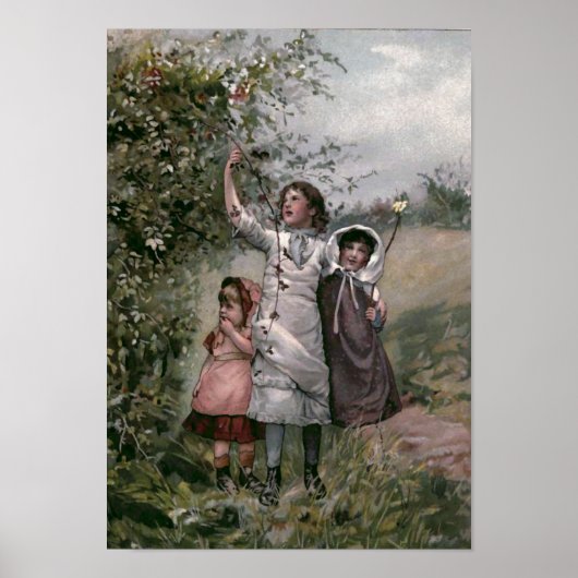 "ゴールデン日"ヴィンテージブックイラストレーション ポスター (正面)