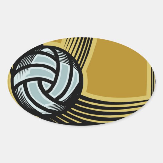 ゴールデン日- 楕円形シール (正面)