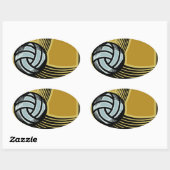 ゴールデン日- 楕円形シール (シート)