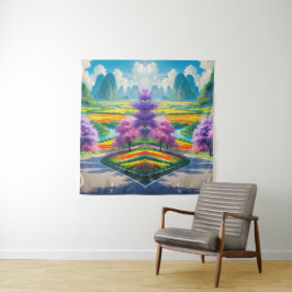 "ゴールデン春エスケープ – 風光明媚な自然 タペストリー