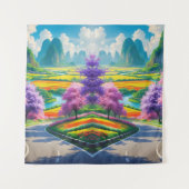 "ゴールデン春エスケープ – 風光明媚な自然 タペストリー (正面)