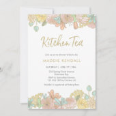 ゴールデン春フローラキッチンティーパーティの招待状 招待状 (正面)