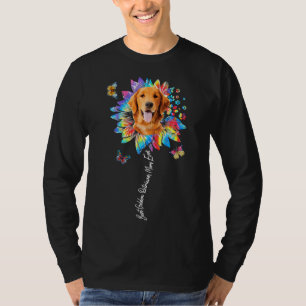 ゴールデン最高のレトリエバーマムエバーサンフラワー絞り染め Tシャツ