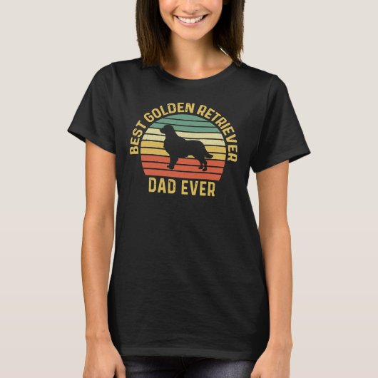 ゴールデン最高のレトリバーパパエバー犬のオーナー Tシャツ (正面)