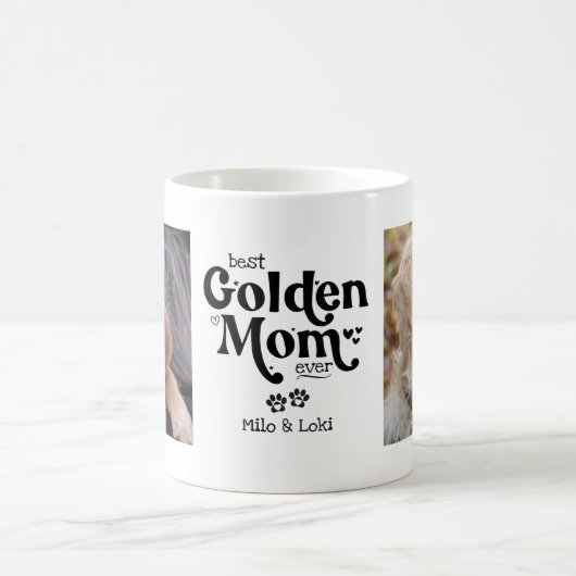ゴールデン最高のレトリバーママEver Golden Mom 2写真 コーヒーマグカップ (中央)
