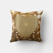 ゴールデン柱状ハート《写真》ぼけ味フェイクグリッター クッション (裏面)