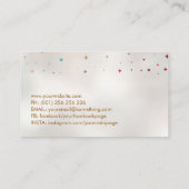 ゴールデン桜ツリーカラフル – ブロッサム 名刺 (裏面)