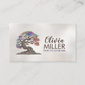 ゴールデン桜ツリーカラフル – ブロッサム 名刺 (正面)