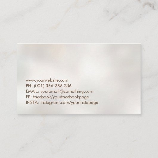 ゴールデン桜ツリーパールブロッサム 名刺 (裏面)