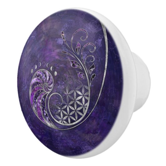 ゴールデン比 – 聖なるジオメトリオーナメント セラミックノブ (右)