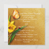 ゴールデン水仙招待状カード 招待状 (裏面)