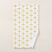 ゴールデン水玉模様オンホワイト バスタオルセット (ハンドタオル)