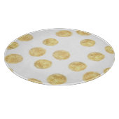 ゴールデン水玉模様ハンドドロッド カッティングボード (角)