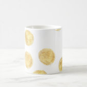 ゴールデン水玉模様ハンドドロッド コーヒーマグカップ (中央)