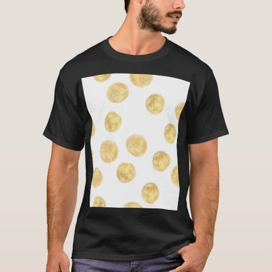 ゴールデン水玉模様ハンドドロッド Tシャツ (正面)