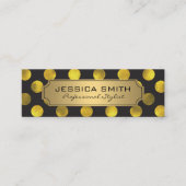 ゴールデン水玉模様パターン スキニー名刺 (正面)