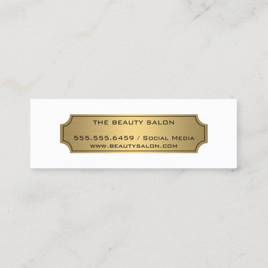 ゴールデン水玉模様パターン スキニー名刺 (裏面)