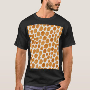 ゴールデン水玉模様:抽象芸術グーアッシュ Tシャツ