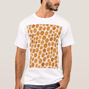 ゴールデン水玉模様:抽象芸術グーアッシュ Tシャツ