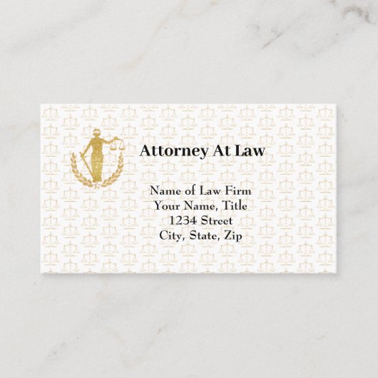 ゴールデン法律記号弁護士の名刺 名刺 (正面)