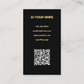 ゴールデン波フェイク液体金ゴールドテクスチャDJ 名刺 (裏面)