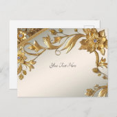 ゴールデン波状離れフローラはがき ポストカード (正面/裏面)