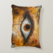 ゴールデン注視点 – 抽象芸術アイアート アクセントクッション (裏面(縦))