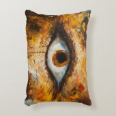 ゴールデン注視点 – 抽象芸術アイアート アクセントクッション (正面(垂直))