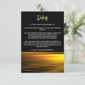 ゴールデン海エレガントビーチ結婚式詳細 エンクロージャーカード (スタンド正面)