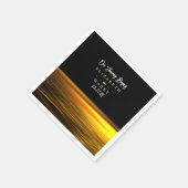 ゴールデン海エレガントビーチ結婚式 スタンダードカクテルナプキン (角)