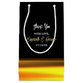 ゴールデン海エレガントビーチ結婚式 スモールペーパーバッグ (正面)